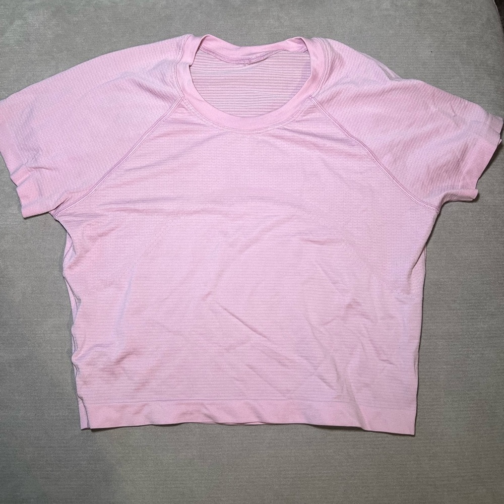Lululemon Athletica Pink Swiftly Cropped Tee